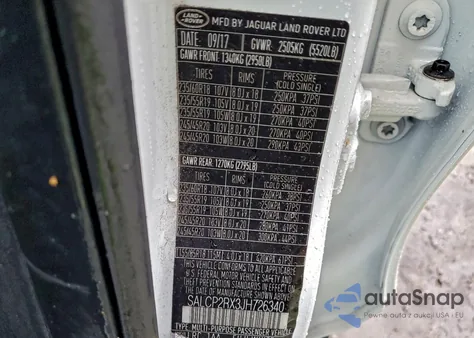 2018 Land Rover Discovery Sport Se из США, поврежденный, VIN SALCP2RX3JH726340